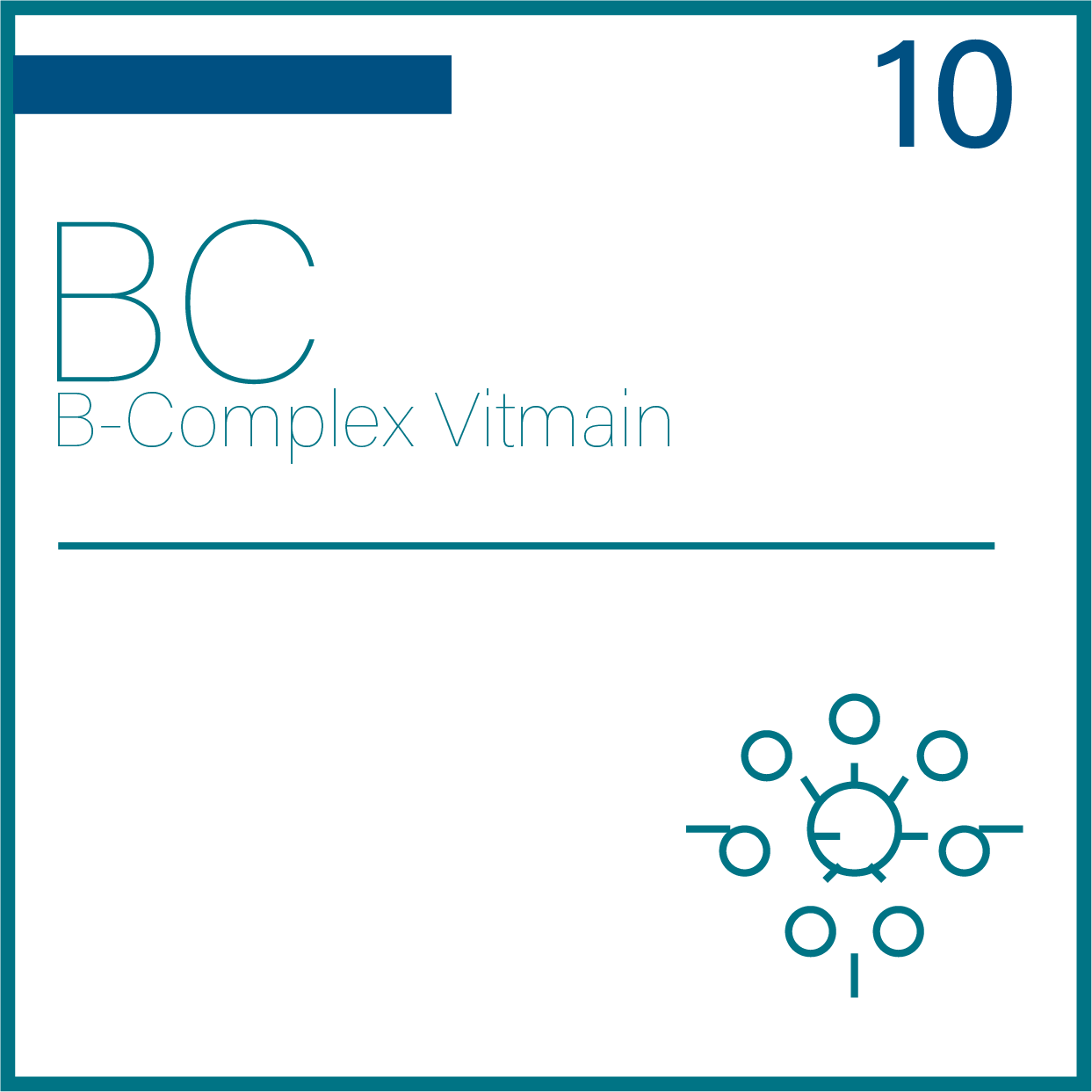 B Complex periodic table icon