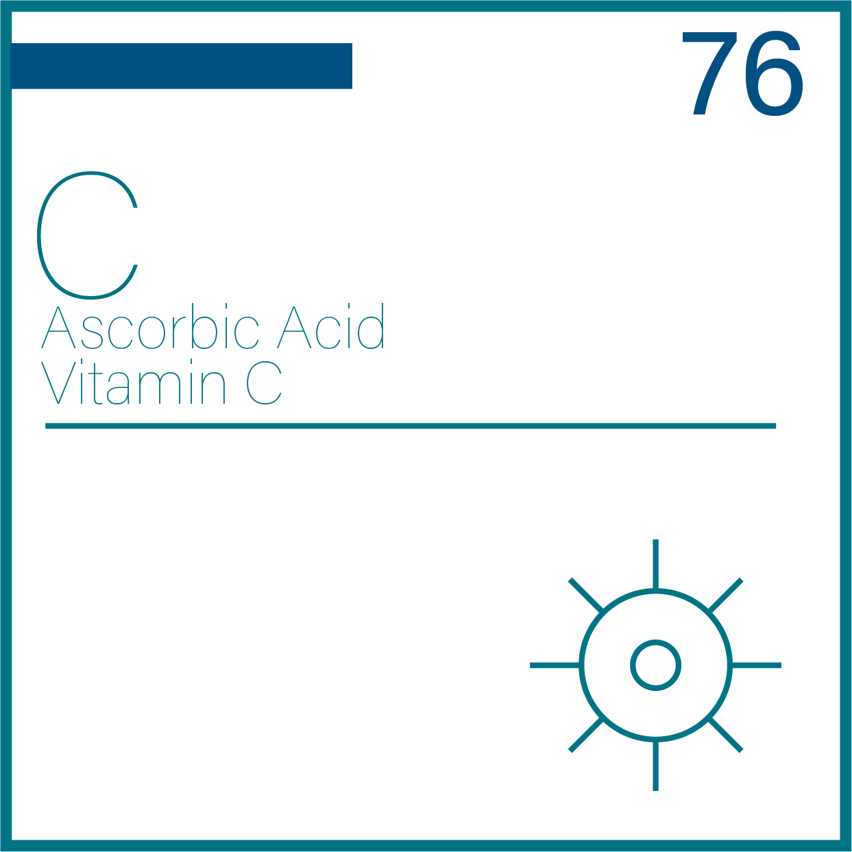 Vitamin C (Ascorbic Acid) periodic table icon